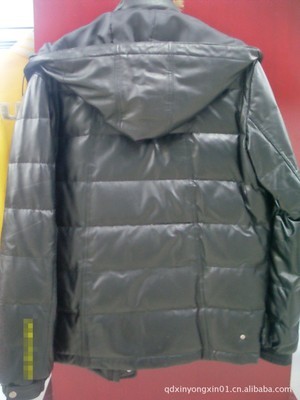 【供應男式休閑皮羽絨服】價格,廠家,圖片,男式皮衣、皮夾克,青島鑫永信皮革制品-